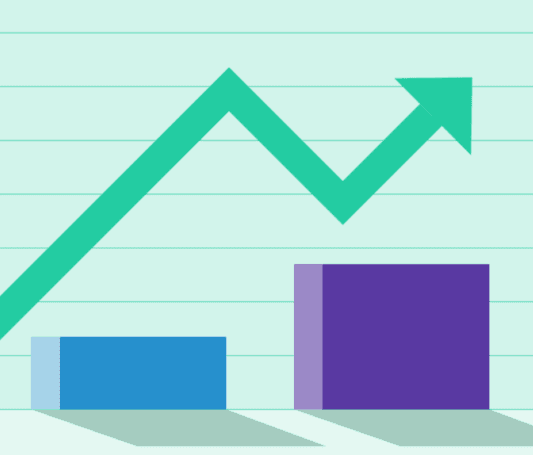Line chart illustrating a rolling monthly demand plan