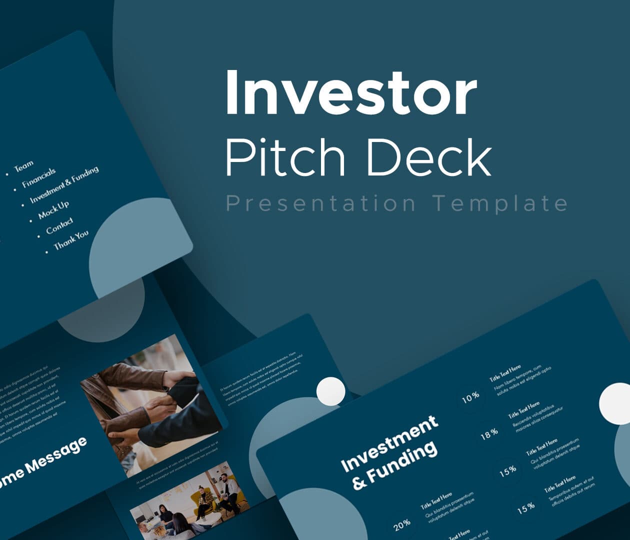 An investor pitch deck open on a laptop beside printed financial projections